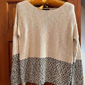 INC International.  Size XL. Off-white Sweater w/ grey black bottom